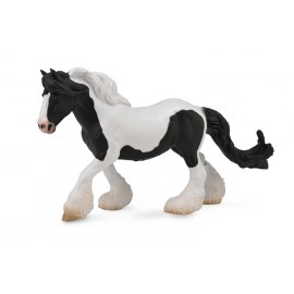 Figurina Cal Gypsy Mare Collecta Alb/Negru