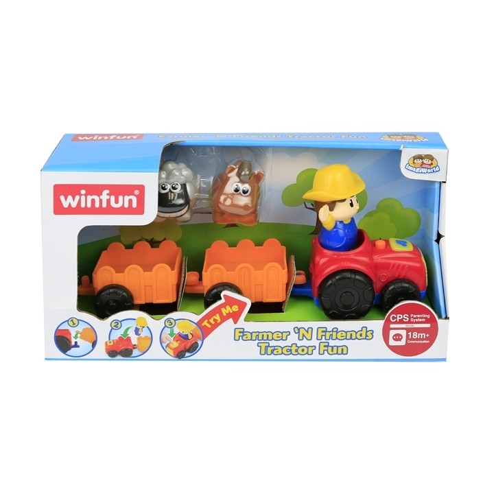 Winfun Tractor cu Remorcă - Joc Educativ Copii >18 Luni