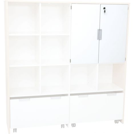Set 2 usi albe Moje Bambino cu incuietoare - imagine 3
