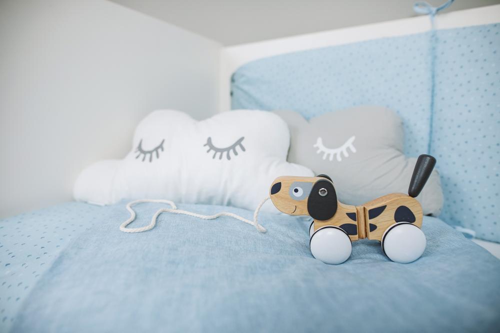 Set Pat Bebelusi Blue Heart 3 Piese Bumbac | Bubaba - imagine 2