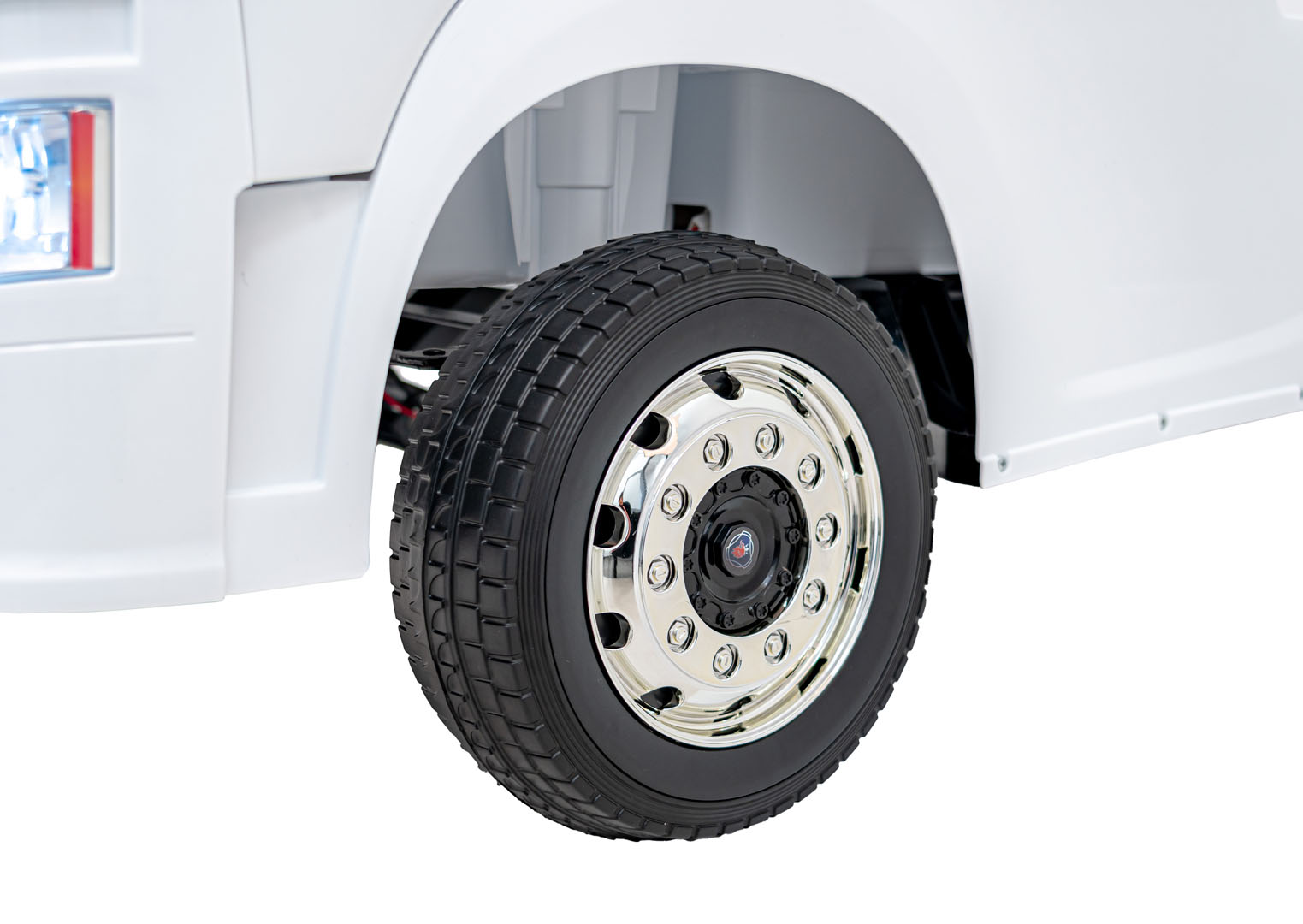 Camion electric pentru copii 1-5 ani Scania R-SERIA 4x4 140W (HL698) Alb - Autokids.ro - imagine 8