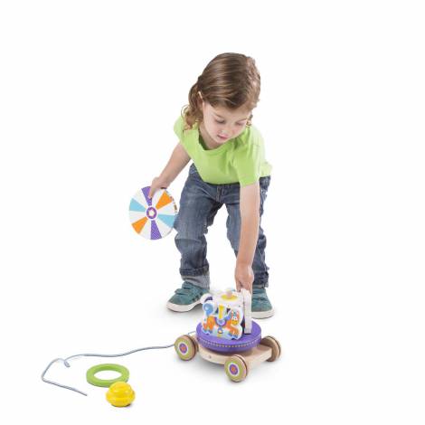Jucărie de tras Carusel Melissa & Doug, 18 luni+ - imagine 4