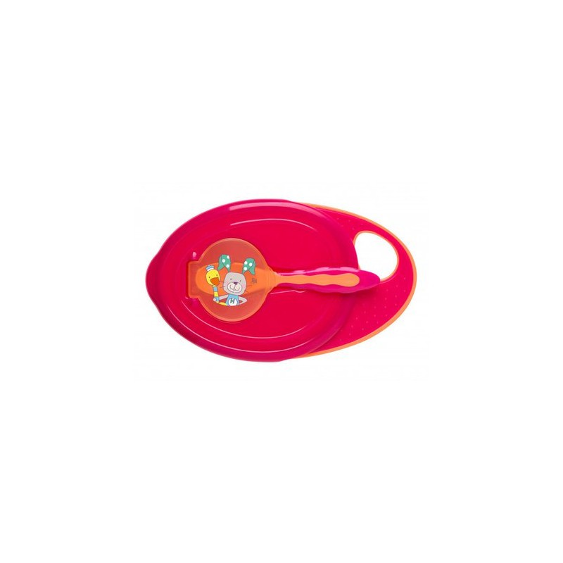 Castronel cu capac Rotho babydesign, Raspberrymandarine