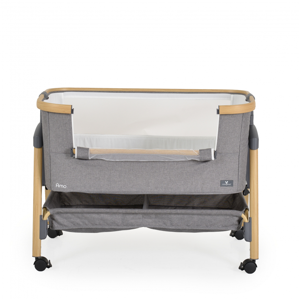 Pătuț Co-Sleeper Cangaroo Amo Gri Light - imagine 7