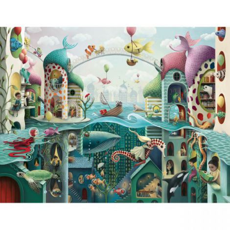 Puzzle Aventura Peștilor 2000 piese Ravensburger - imagine 2