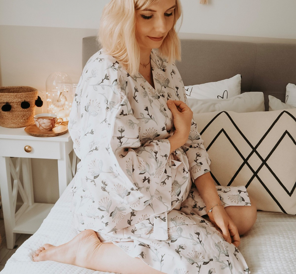Halat Kimono Gravide Bumbac Boho | Babysteps - imagine 5