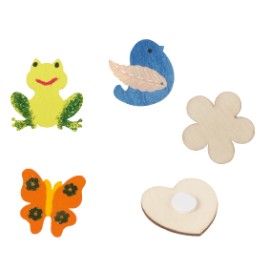 Set 20 Minidecoratiuni Lemn Beleduc pentru DIY - imagine 2