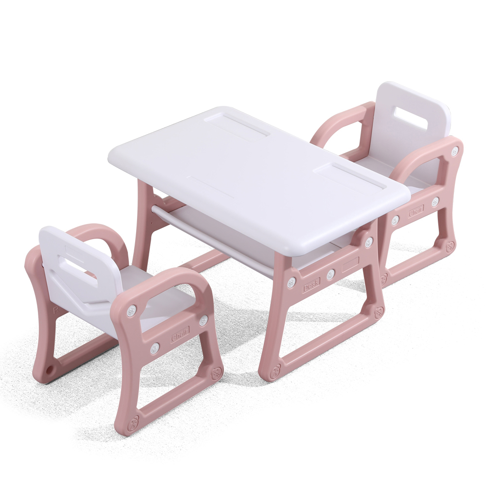 Masuta de studiu School Pink cu 2 scaune Nichiduta - imagine 3
