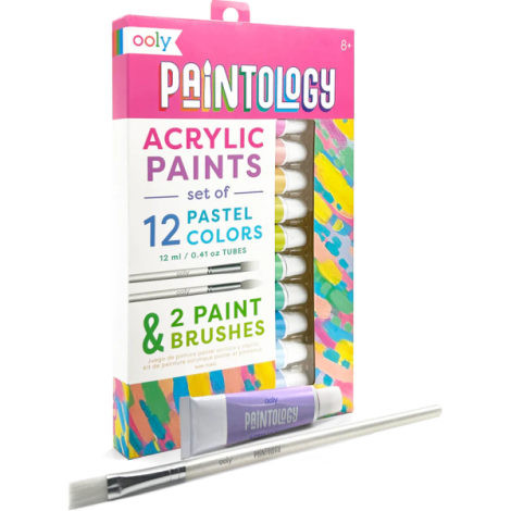 Ooly Paintology: 12 Vopsele Pastel + Pensule