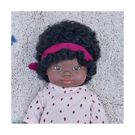 Păpușă Africană Fată 38 cm Miniland Anatomică - imagine 4