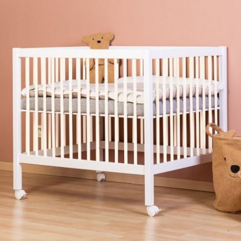 Tarc Childhome 97 MDF Alb cu Roti Reglabile - imagine 2