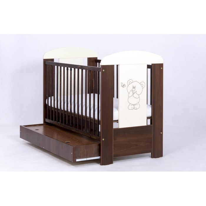 Patut Drewex Bear cu Sertar Wenge + Saltea