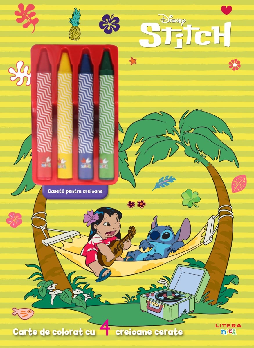 Carte de colorat Disney Stitch + 4 creioane