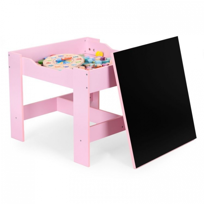 Set Masa Scaune Ecotoys Roz Copii - imagine 8