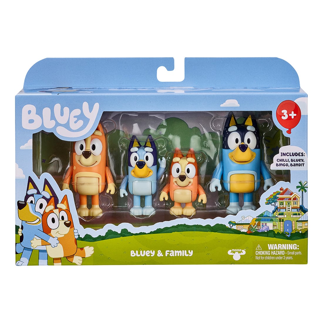 Set 4 Figurine Bluey - Familia Lui Bluey, Articulate