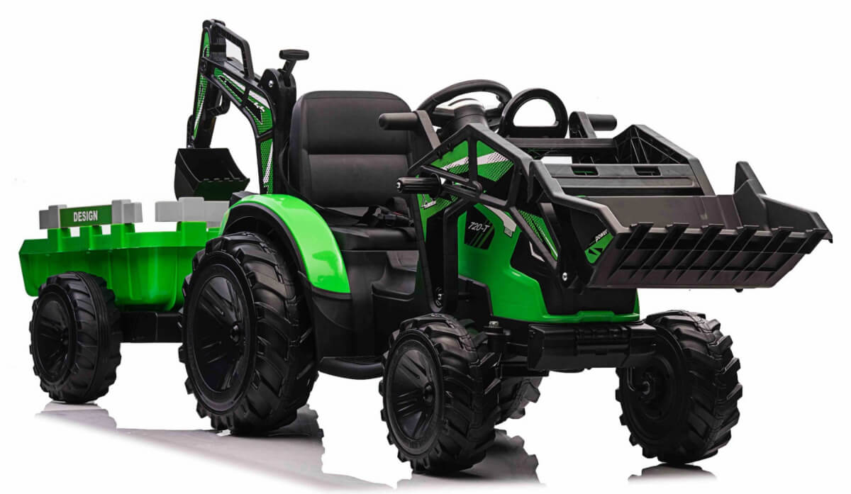 Tractor Excavator Electric 12V cu Remorcă Autokids - imagine 4