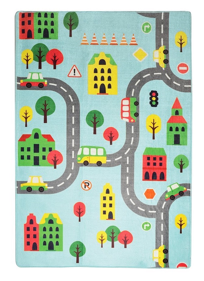 Covor Antiderapant Road Blue Chilai Home - imagine 3