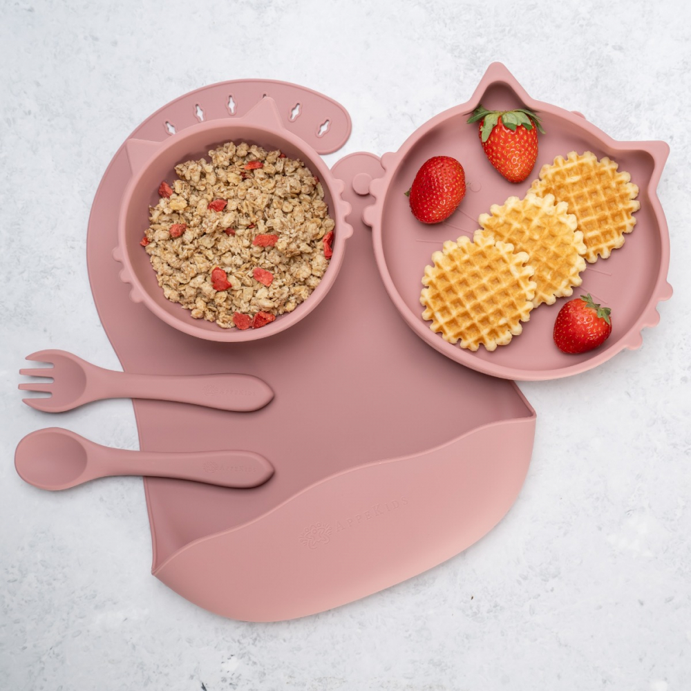 Set Diversificare AppeKids Kitty 5 piese, Old Rose - imagine 6