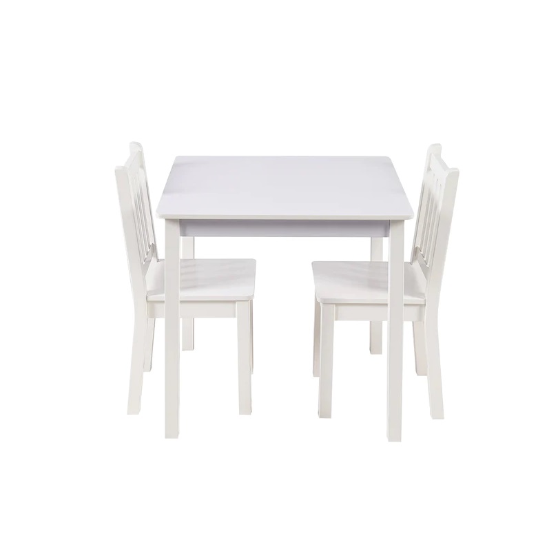 Set masă și 2 scaune Ginger Home White, lemn - imagine 7