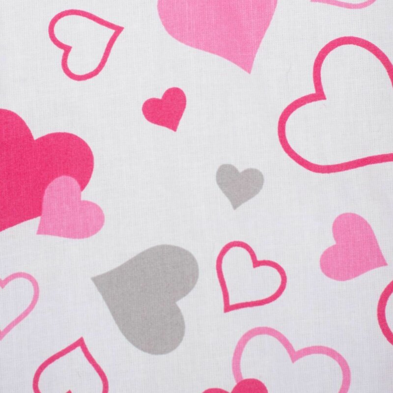 Set 3 piese New Baby Luxury Nest Minky Hearts Pink - imagine 6