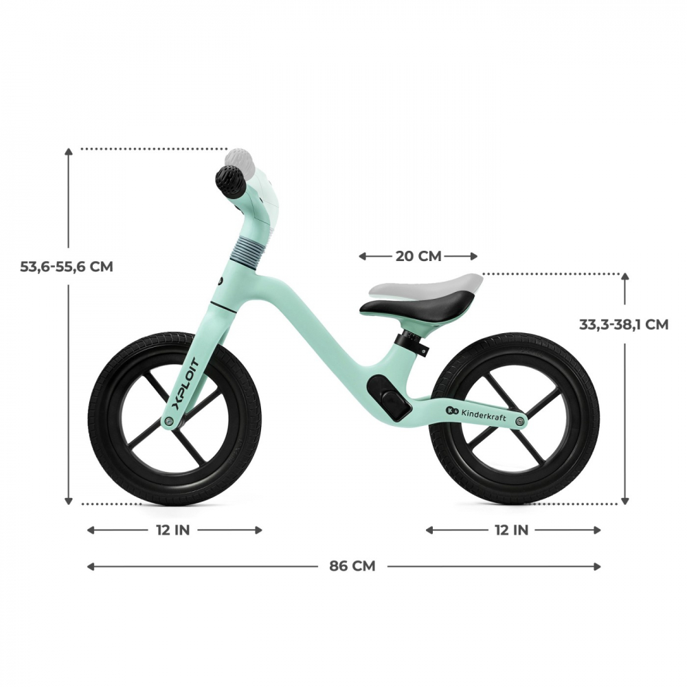 Kinderkraft Xploit Turquoise - Bicicleta fara pedale - imagine 7