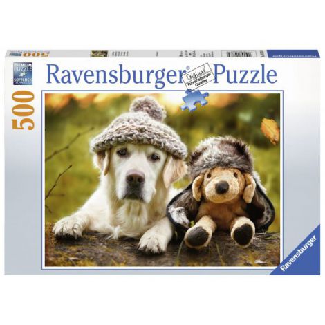 Puzzle Caine Cu Palarie 500 Piese Ravensburger