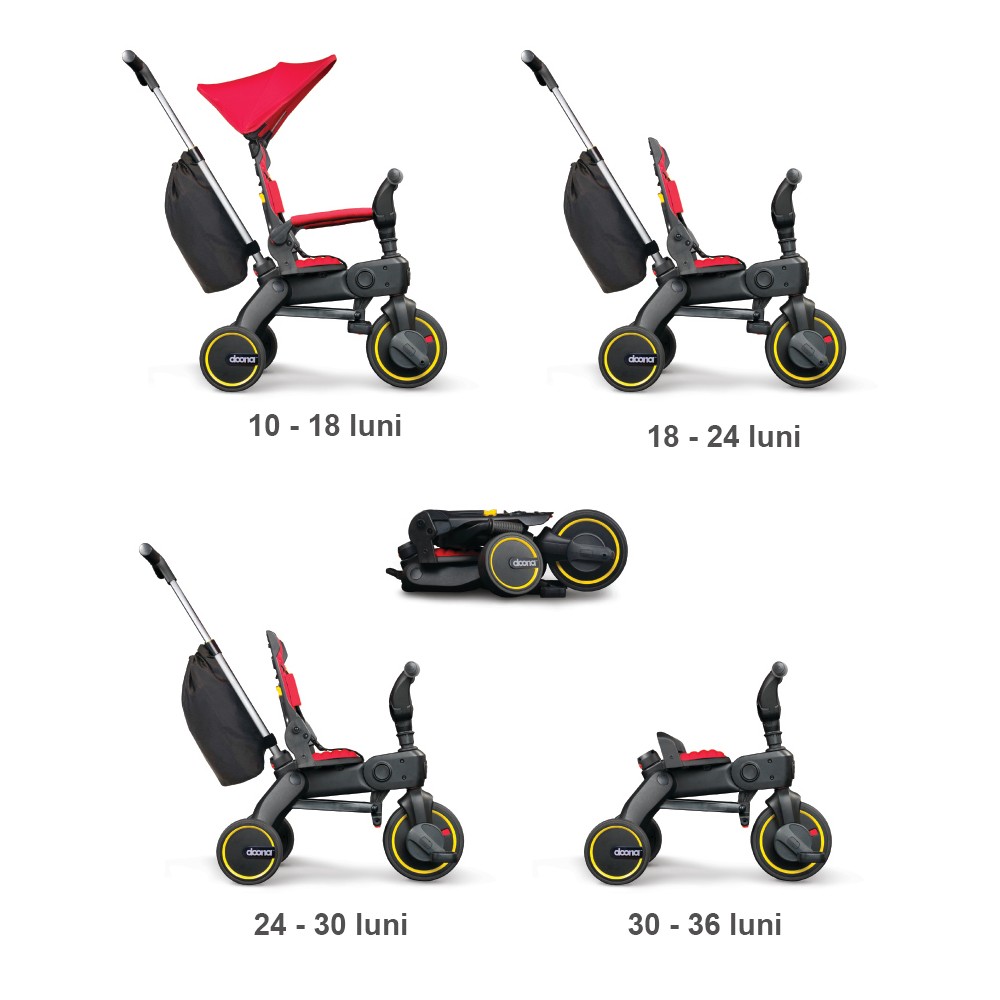 Doona Liki Trike S3 Flame Red | Tricicletă Ultrapliabilă - imagine 7