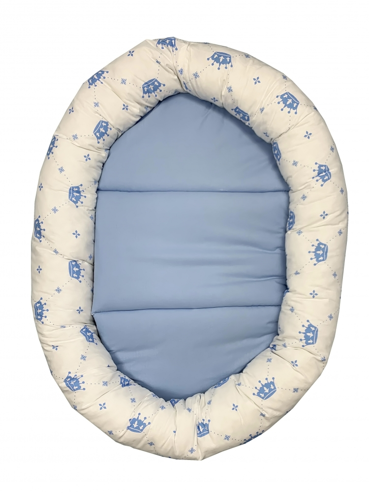 Cuib Baby Nest Coronite Albastru, Saltelută Detașabilă
