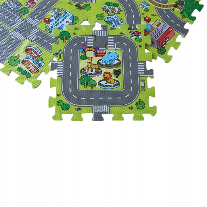 Matadi Covor Puzzle City Circuit | Joc Masini - imagine 4
