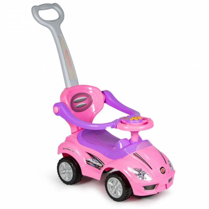 Masinuta 3 in 1 Ecotoys Roz, cu Maner Reglabil - imagine 12