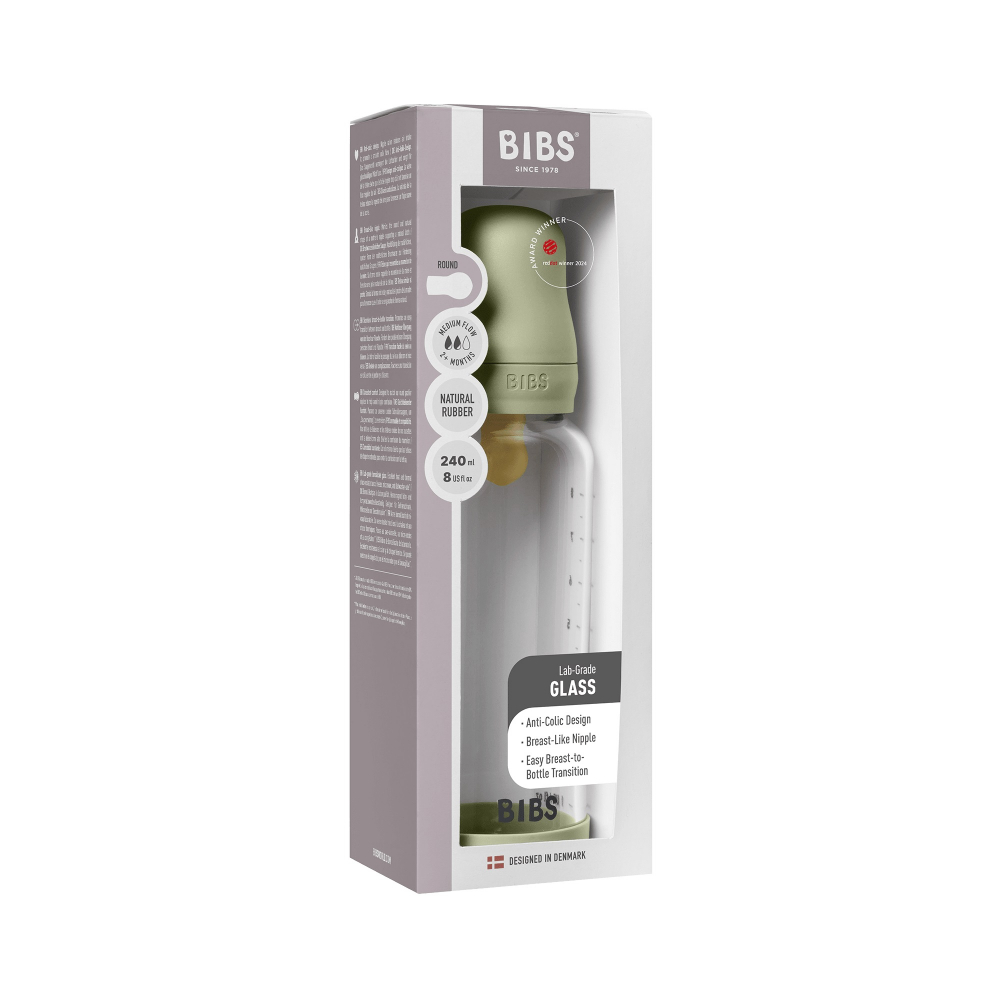Bibs Biberon Anticolici Sticlă 240ml - Sage - imagine 2