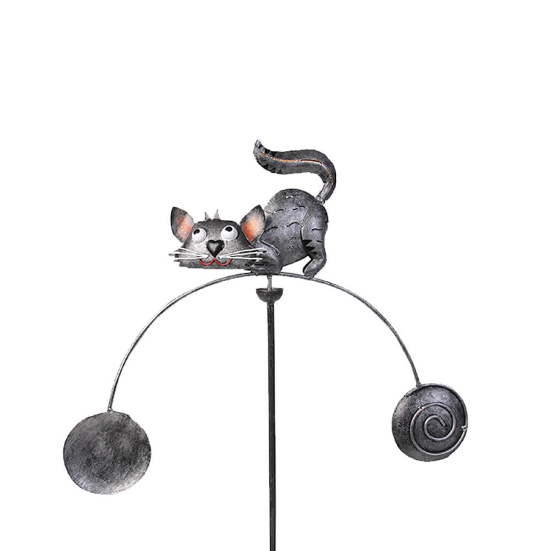 Decoratiune Pisica Metalica Pendul Jad Flamande - imagine 2
