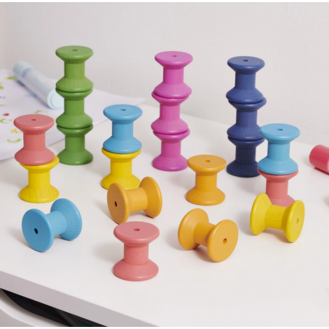 Set 21 mosoare colorate Tickit | Joc educativ lemn - imagine 2