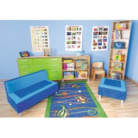 Taburet Premium Moje Bambino, Albastru - imagine 2