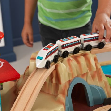 Kidkraft Trenulet Aerocity si Masa de Joaca - imagine 6