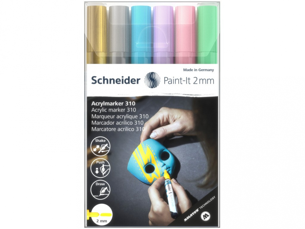 Marker Acrilic Schneider Paint-It 2 mm, Pastel