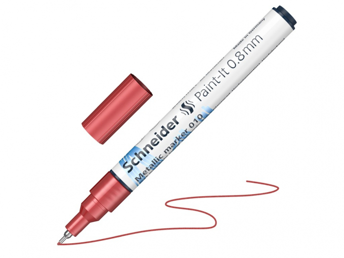 Marker Schneider Paint-It 010, Rosu Metallic, 0.8 mm