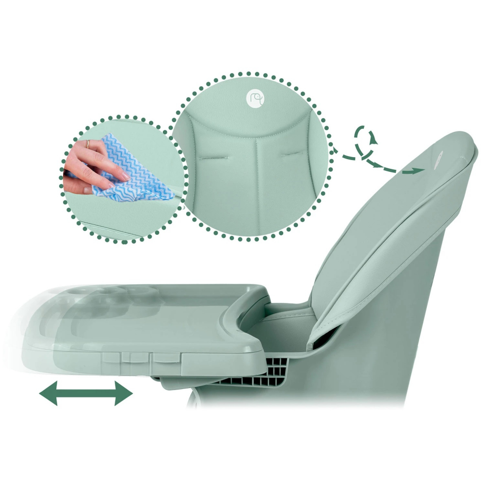 Scaun masa 3in1 Nukido Verde multifuncțional - imagine 4
