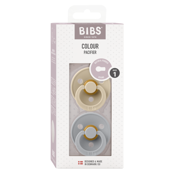 Set 2 Suzete Bibs Colour Latex, 0+ luni