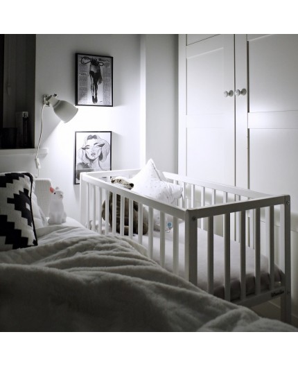 Patut Co-Sleeping Woodies, Alb, cu Saltea Inclusa - imagine 9
