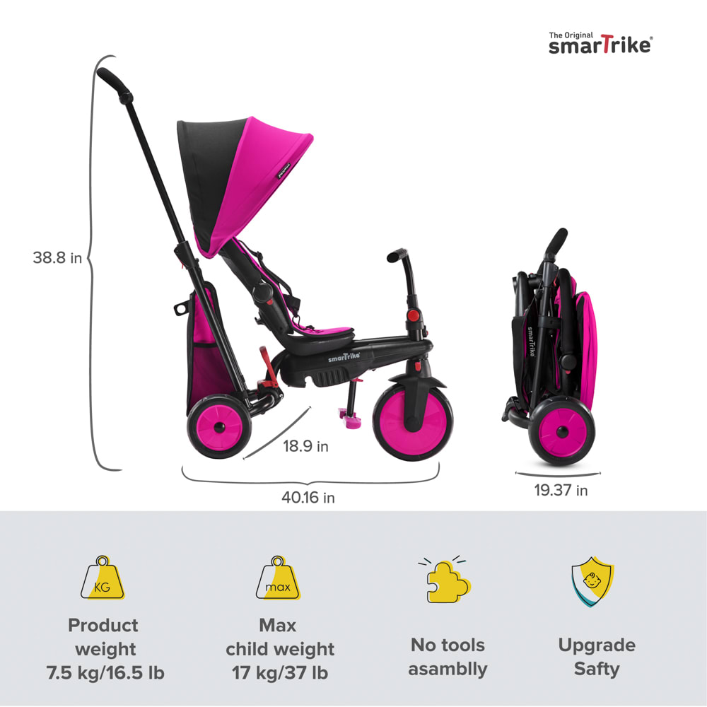 Smart Trike STR3 Roz 6in1 Ultrapliabila - imagine 8