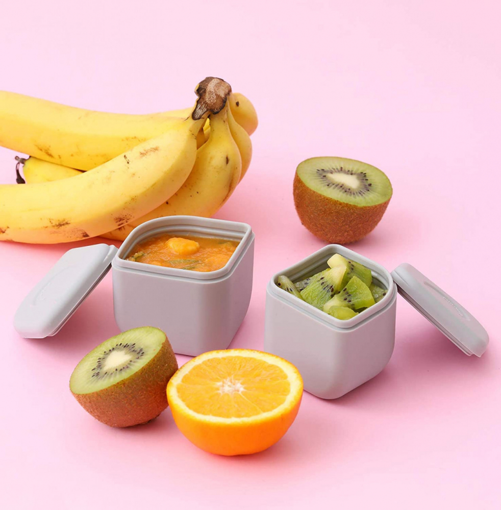 Miniware Grow Bento Set, Cutie cu 2 Silipods, Keylime+Grey - imagine 2