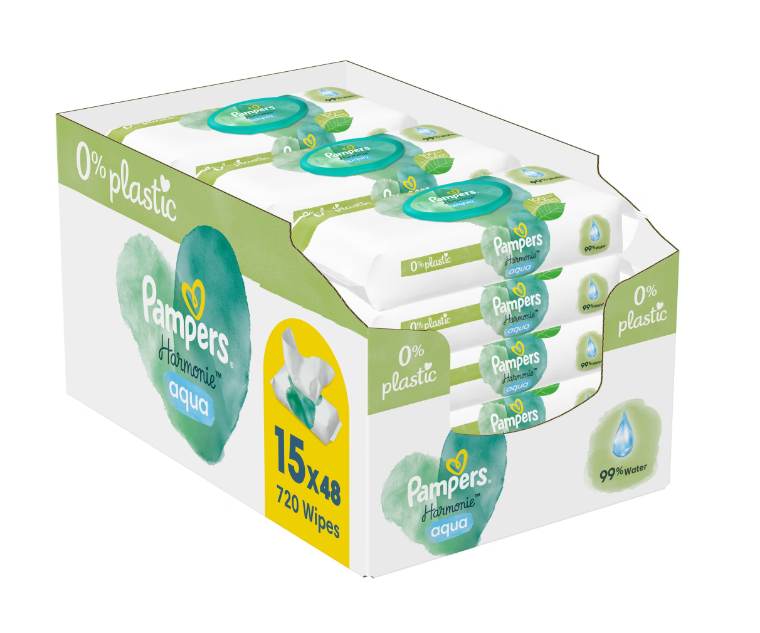 Servetele Pampers Harmonie Aqua, 99% Apa, 0 Plastic - imagine 7