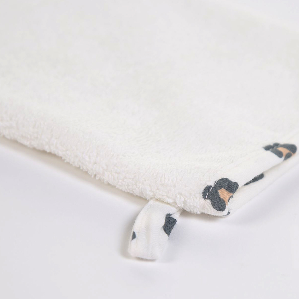 Prosop cu Gluga Childhome Leopard, Absorbant - imagine 3