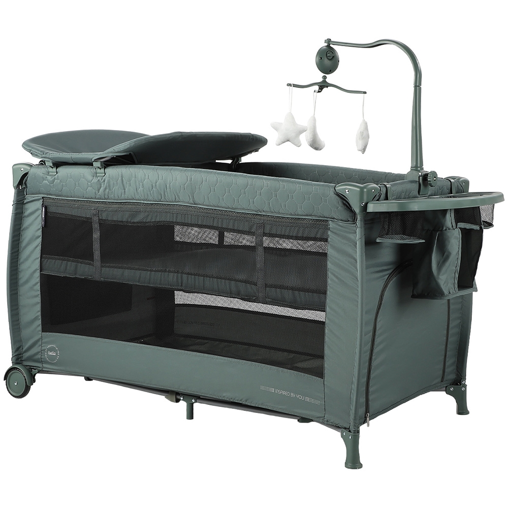 Patut pliabil Chipolino Bella, 2 nivele, Pastel Green - imagine 5