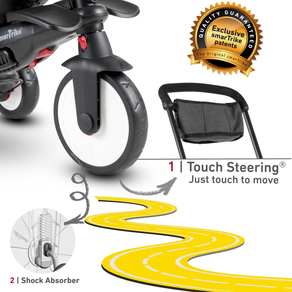Smart Trike STR7 Vibe Grey, Ultrapliabilă 6Luni+