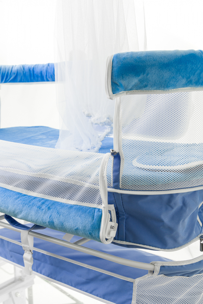 Patut Co-Sleeping Bebesleep cu Depozitare si Baldachin - imagine 4