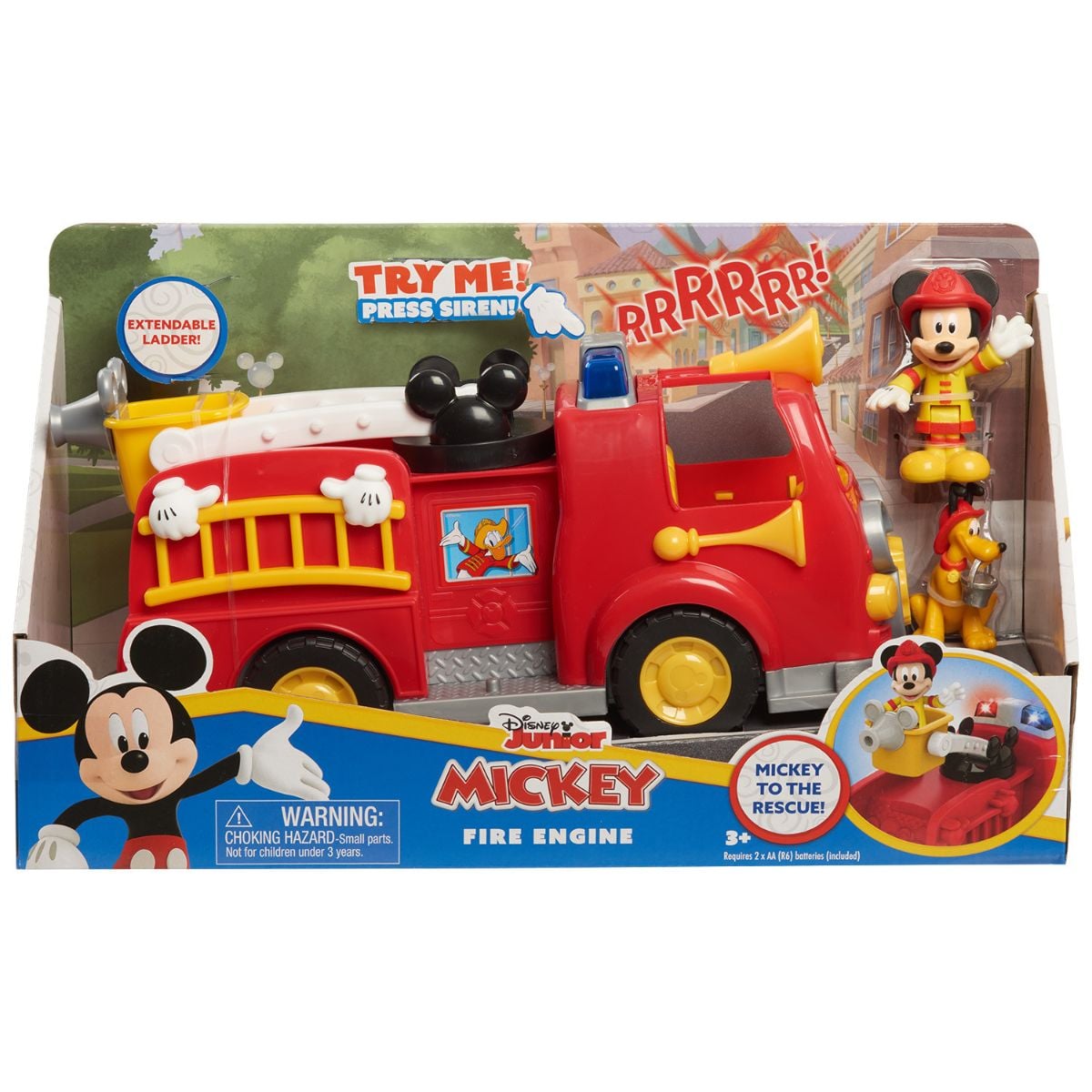 Set Masina Pompieri Disney Mickey cu Lumini si Sunete