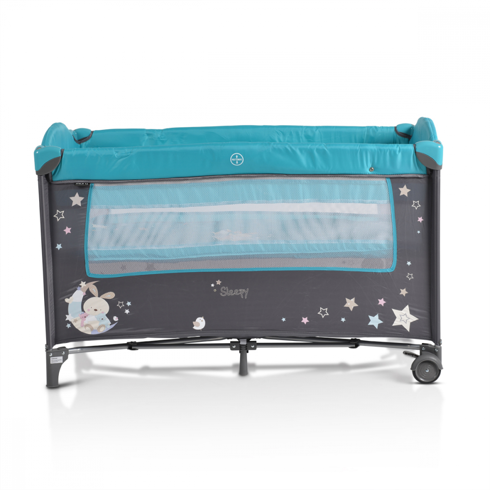 Patut Pliabil Moni Sleepy 2in1 Turcoaz - 540 lei - imagine 8
