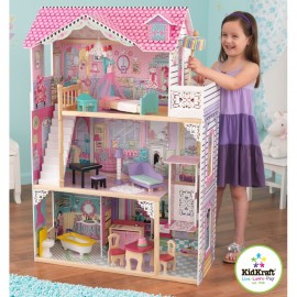Casuta Papusi Annabelle Kidkraft cu Lift si Mobilier - imagine 2